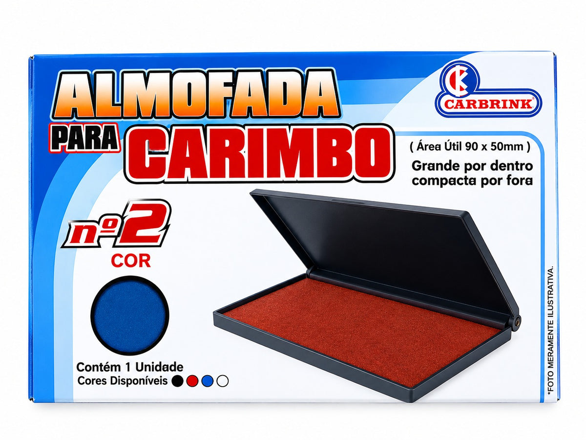 ALMOFADA P/ CARIMBO N 2 AZUL