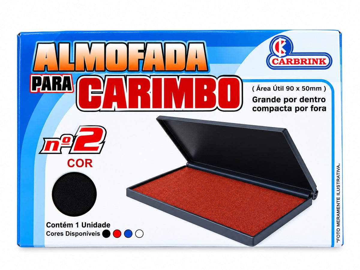 ALMOFADA P/ CARIMBO N 2 PRETO