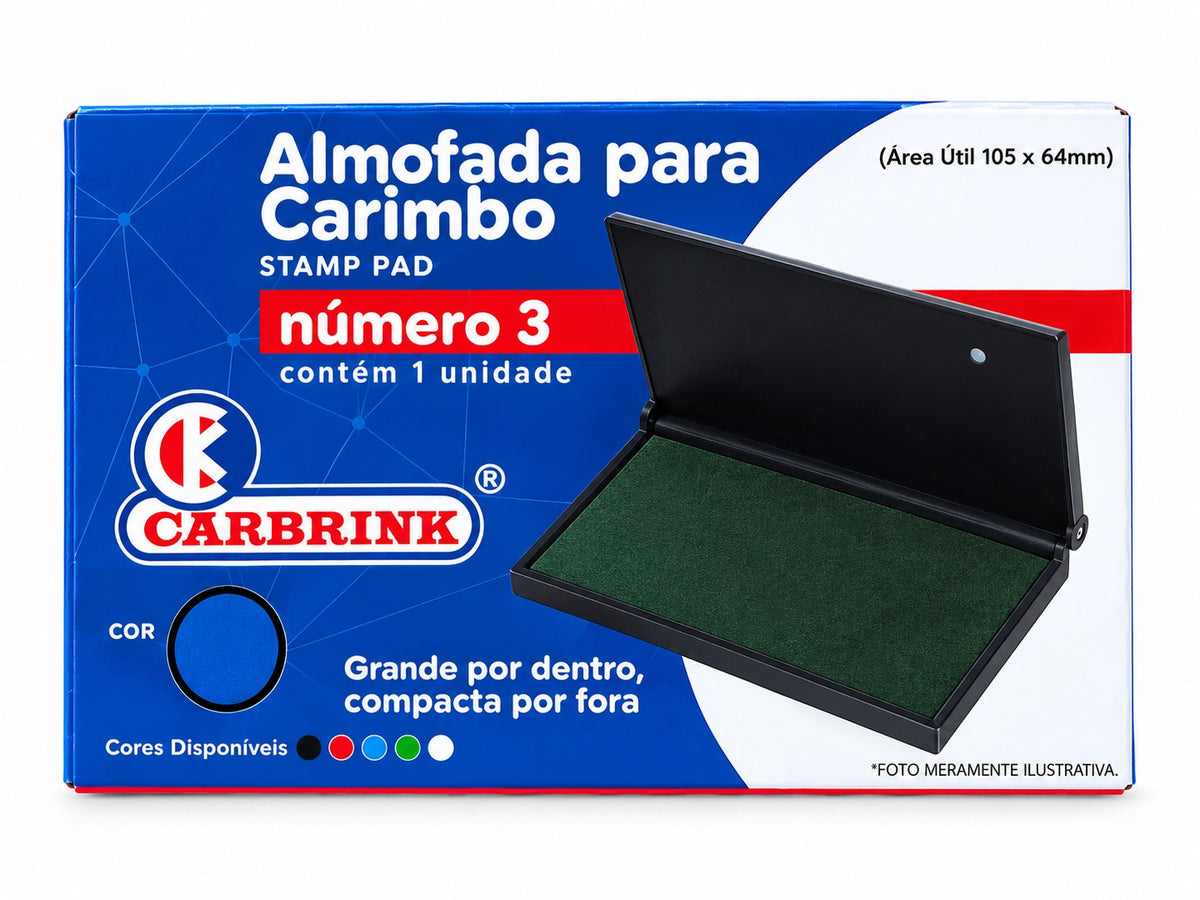 ALMOFADA P/ CARIMBO N 3 AZUL