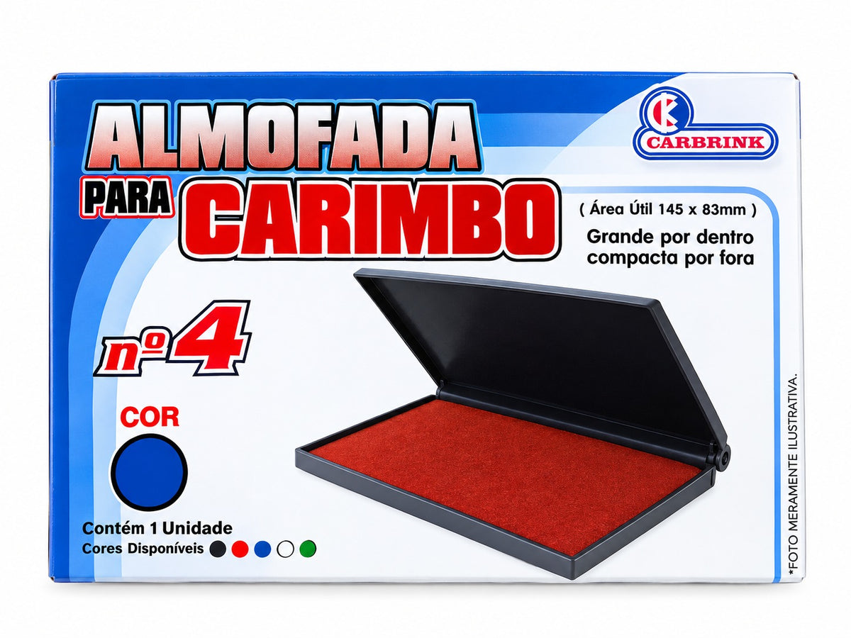 ALMOFADA P/ CARIMBO N 4 AZUL