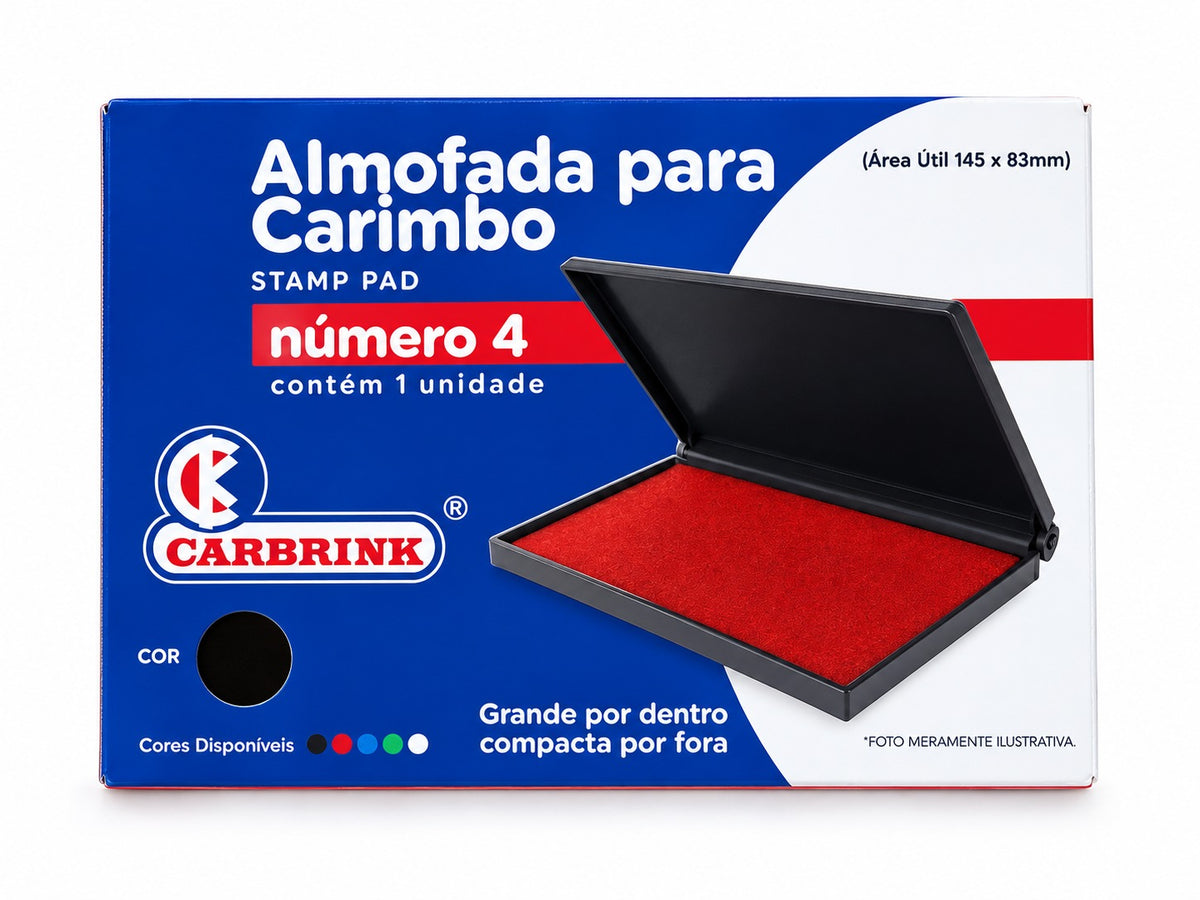 ALMOFADA P/ CARIMBO N 4 PRETO