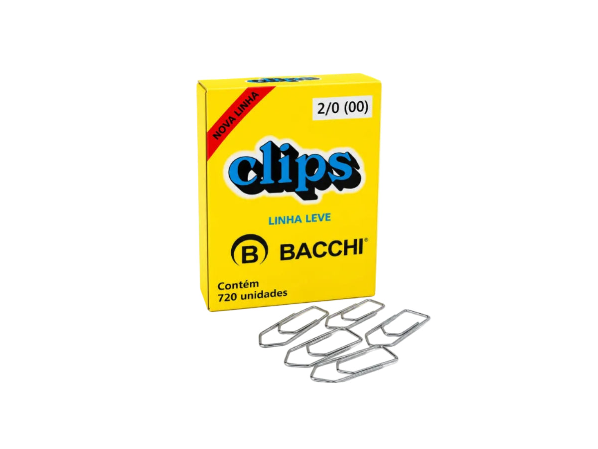 CLIPS BACCHI GALVANIZADO N 2/0 ( 00 ) C/720