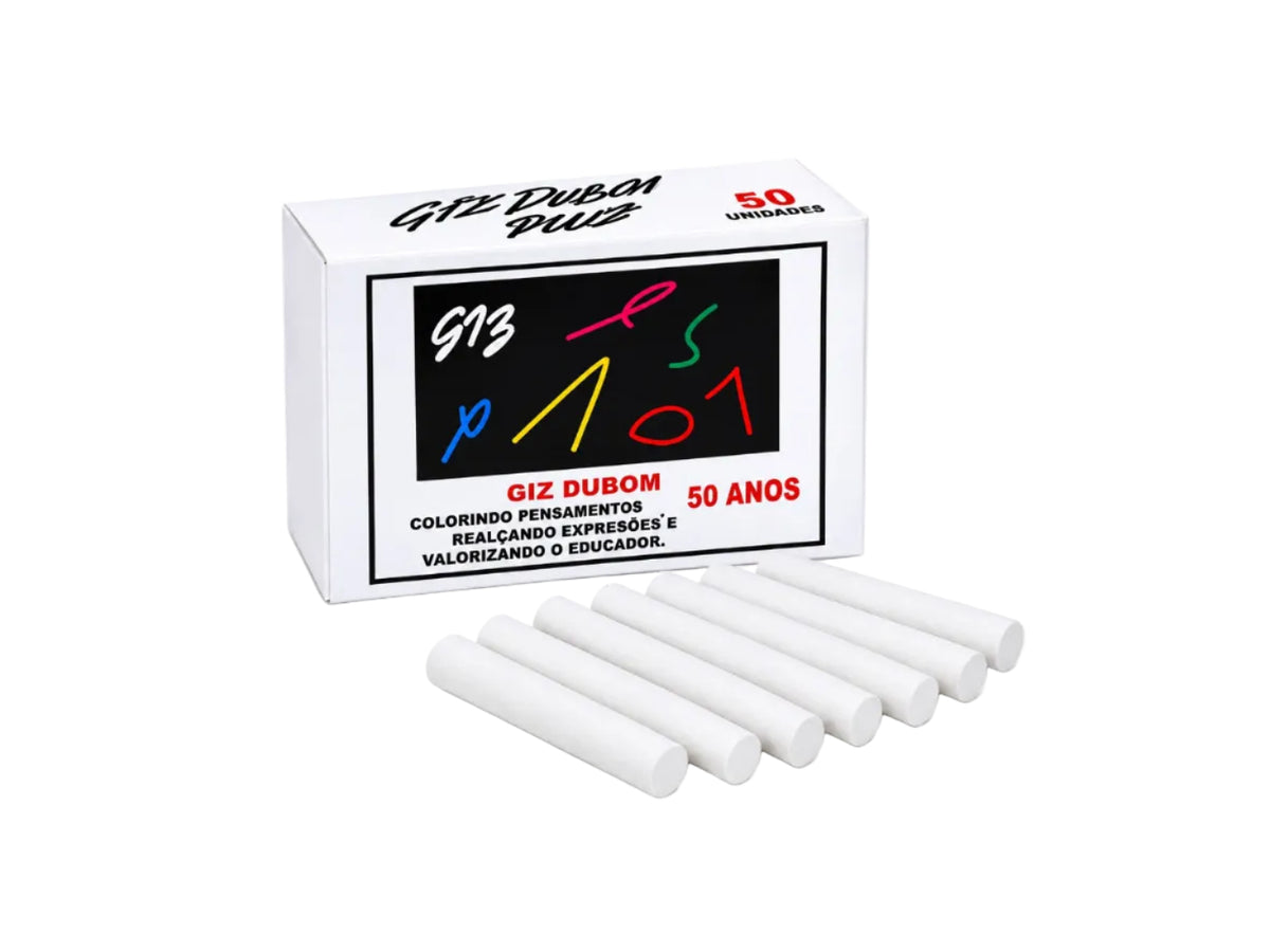 GIZ ESCOLAR DUBOM BRANCO CX C/50