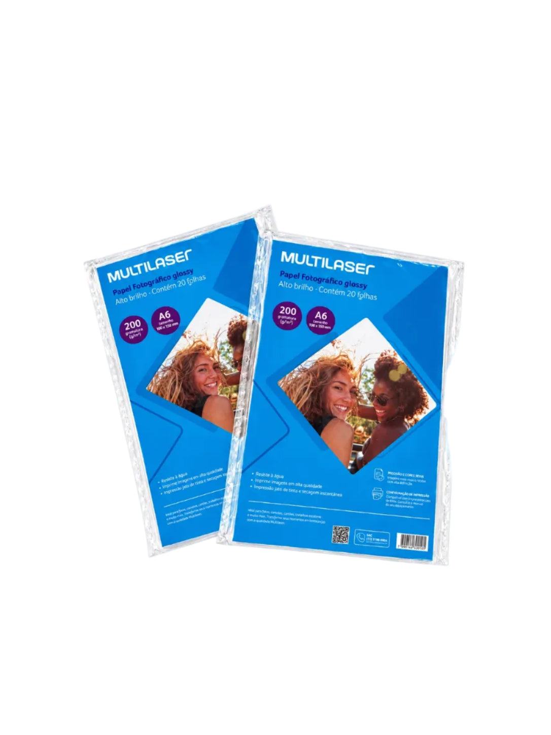 PAPEL FOTO GLOSSY 10X15CM 200G PE010 C/20FLS