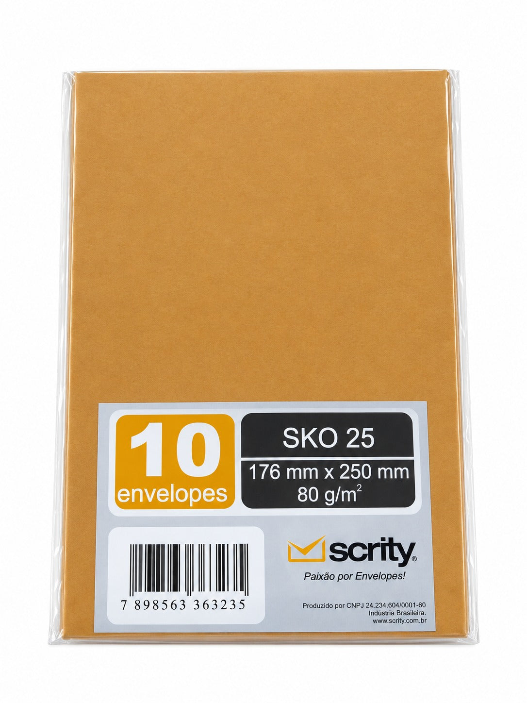 ENVELOPE KRAFT 176X250 80G OURO C/10
